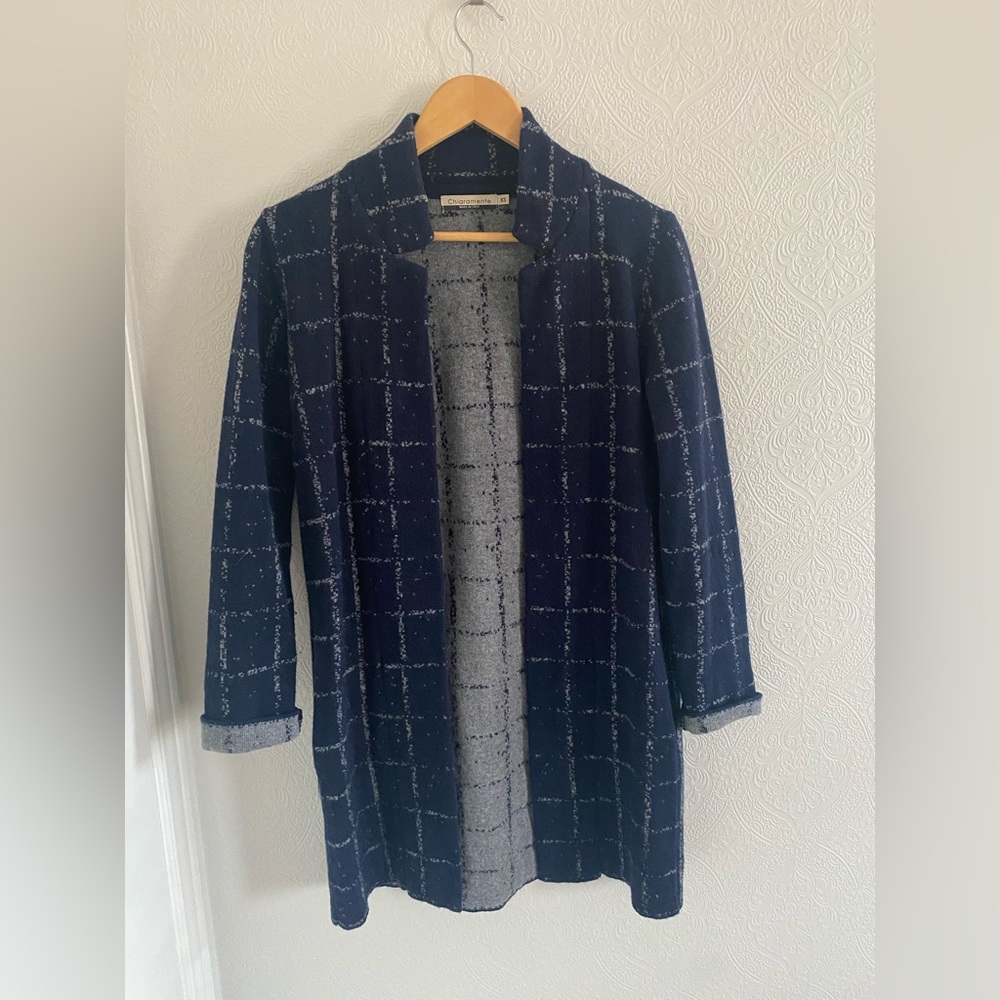 Oversized Cardigan - Navy - XS